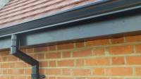 Black seamless aluminium gutter 5 inch/130mm